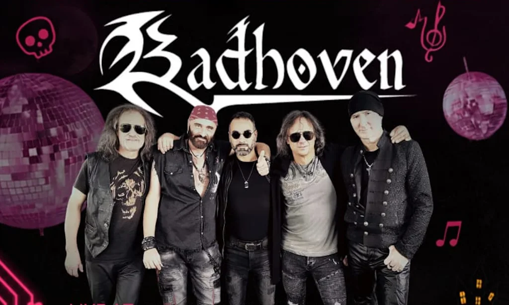 Ankündigungsbanner der Hardrock-Band Badhoven aus Graz