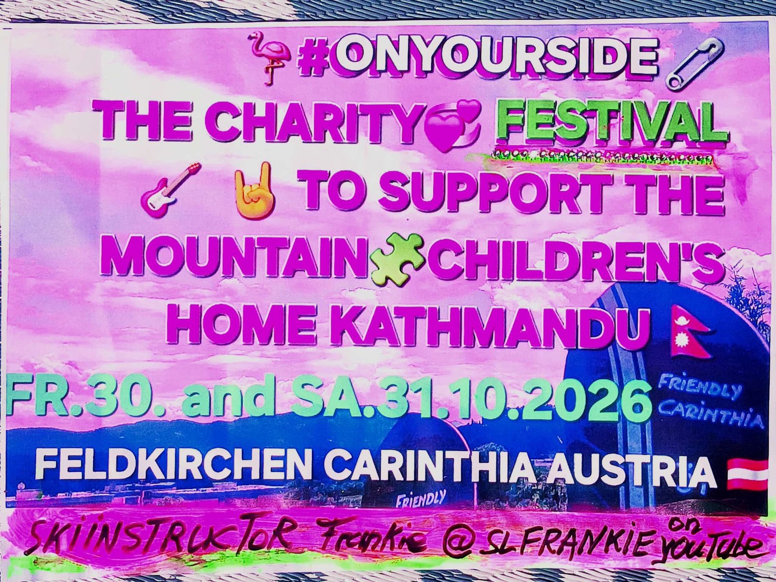 #ONYOURSIDE – The Charity Festival, 30. & 31.10.2026, Feldkirchen, Carinthia, Austria